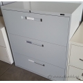 Global Grey 36" 3 Drawer Lateral File Cabinet, Locking